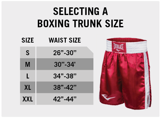 Selecting a Boxing Trunk Size