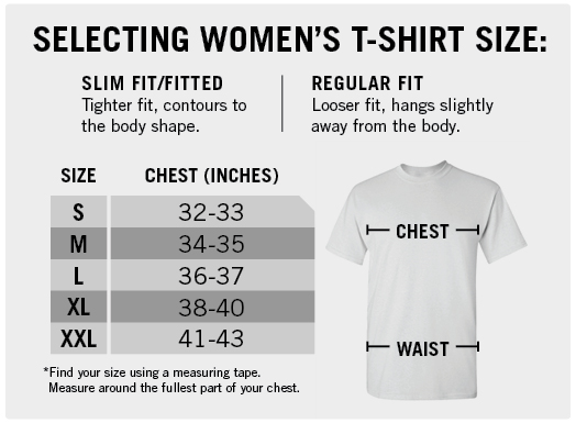 Selecting a Women's T-Shirt Size